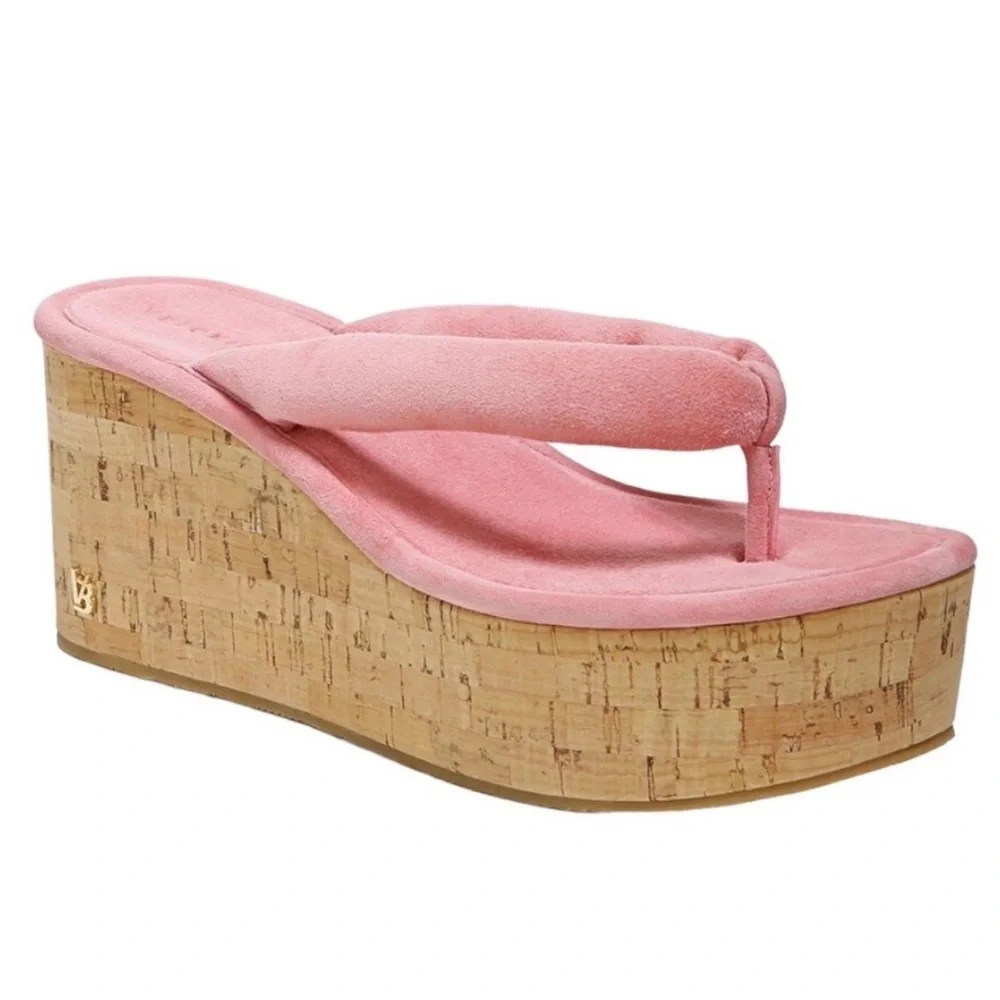 Veronica Beard Geno‎ Cork Suede Sandal size 7 New Without Box
